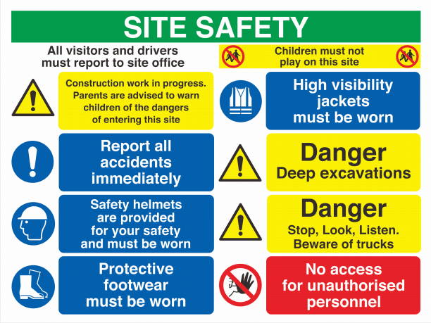 ISO 7010 Construction Site Safety Warning Sign Space Area Identification Signage Visitor 02